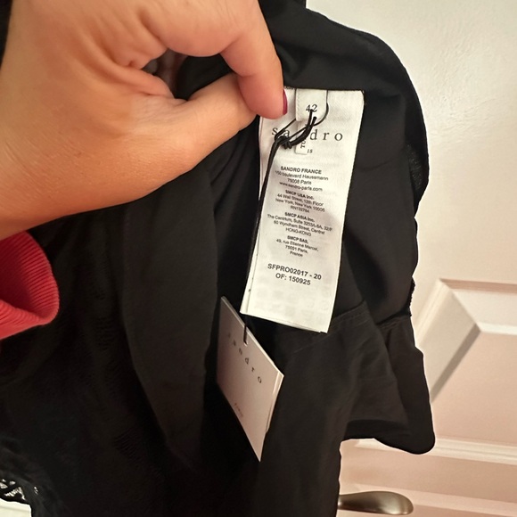 Sandro Rosane Lace Mini Dress Size 10 NWT - Picture 9 of 11